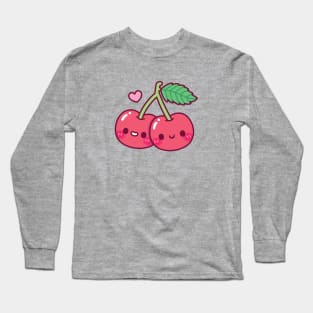 Cute Pair Of Red Cherries Long Sleeve T-Shirt